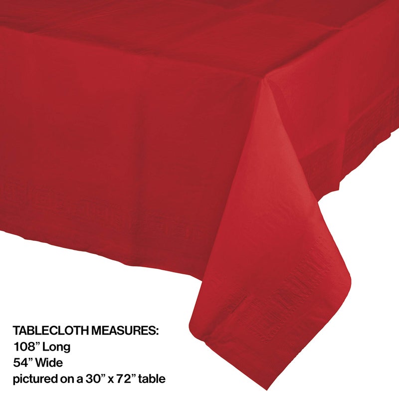 Creative Converting Classic Red Paper Tablecloths, 3 ct - Image 2